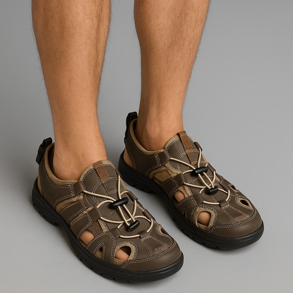 Dockers Tan and Brown Men's Sandals